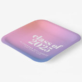 Klasse van 2024 Paarse Gradient Custom Afstuderen Papieren Bordje (Gebogen)