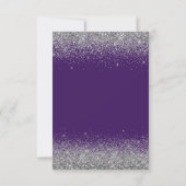 Klasse van 2024 Paarse Silver Graduation Party Kaart (Achterkant)
