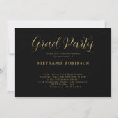 Klasse van 2024 Photo Gold Script Graduation Party Kaart (Achterkant)