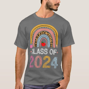 Klasse van 2024 Regenboogluipaard Afstuderen PreK  T-shirt