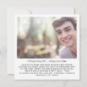 Klasse van 2024 RIJDEN DOOR FOTO Graduation Party Kaart (Achterkant)