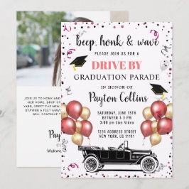 Klasse van 2024 RIJDEN DOOR FOTO Graduation Party Kaart