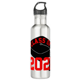 Klasse van 2024 Rode Afstudeerder Pet Waterfles
