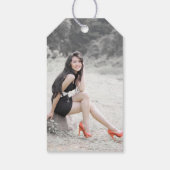 Klasse van 2024 Royal Paarse Afstuderen Foto Cadeaulabel (Achterkant)