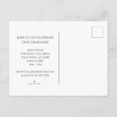 Klasse van 2024 Rustieke Sunflower Graduation Part Uitnodiging Briefkaart (Achterkant)