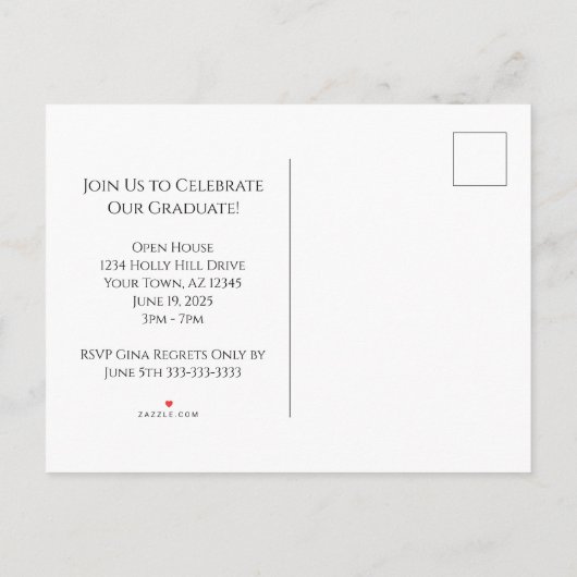 Klasse van 2024 Rustieke Sunflower Graduation Part Uitnodiging Briefkaart (Achterkant)