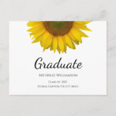 Klasse van 2024 Rustieke Sunflower Graduation Part Uitnodiging Briefkaart (Voorkant)