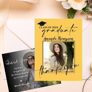 Klasse van 2024 Script Afstuderen Foto Dank u Briefkaart