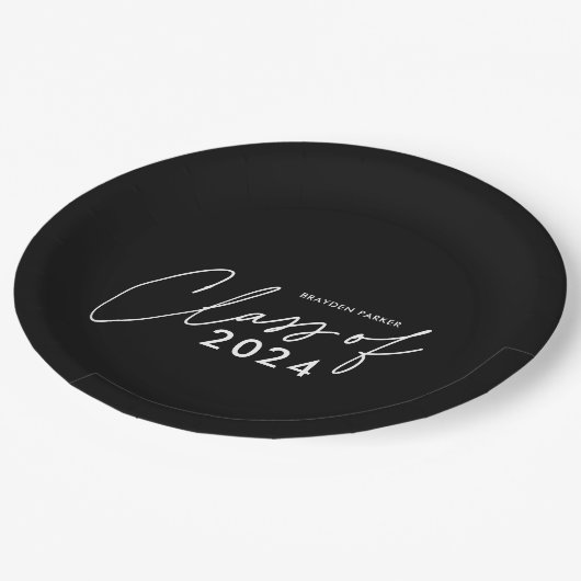 Klasse van 2024 Script Afstuderen Papieren Bordje (Gekanteld)