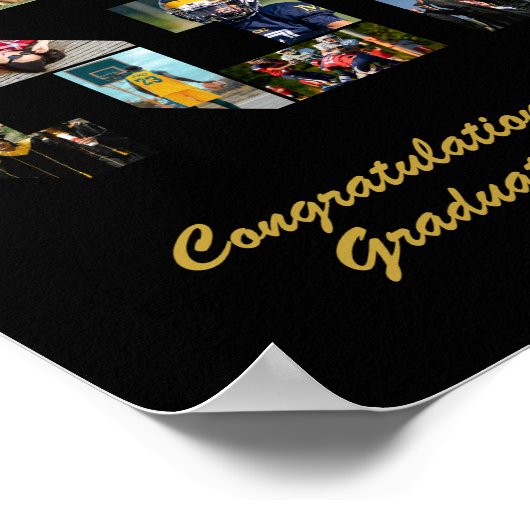 Klasse van 2024 Senior Afstuderen Day Fotocollage Poster (Hoek)