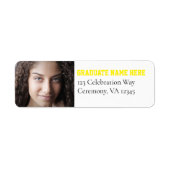 Klasse van 2024 Senior Afstuderen fotoadreslabel Etiket (Voorkant)