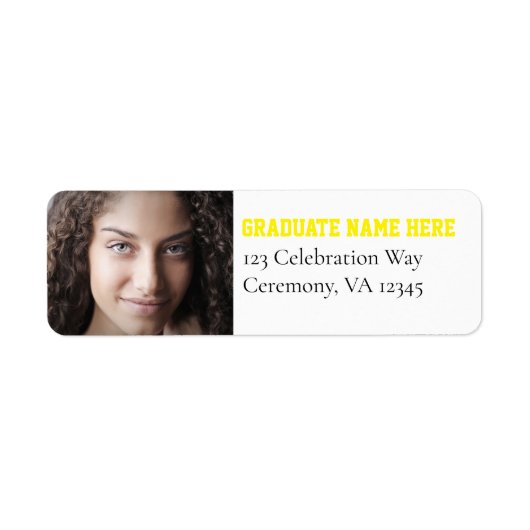 Klasse van 2024 Senior Afstuderen fotoadreslabel Etiket (Voorkant)
