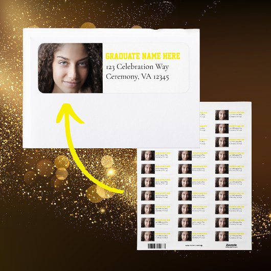 Klasse van 2024 Senior Afstuderen fotoadreslabel Etiket