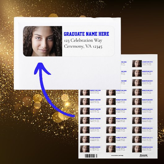 Klasse van 2024 Senior Afstuderen fotoadreslabel Etiket