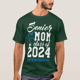 Klasse van 2024 Senior Gifts Funny Senior Mom 3 T-shirt