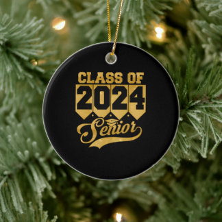Klasse van 2024 Senior High School Keramisch Ornament