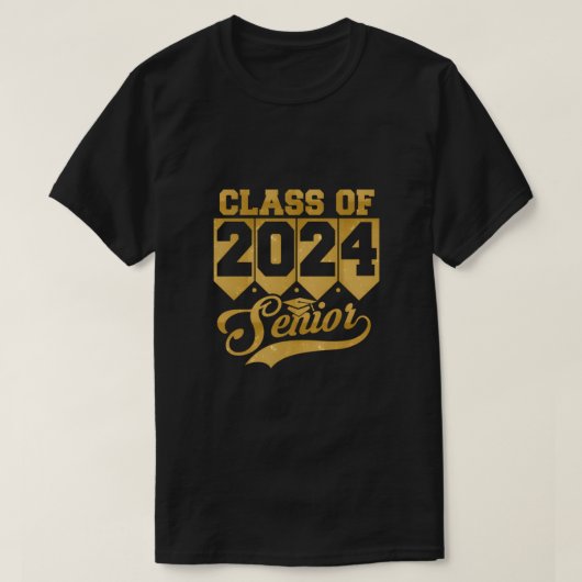 Klasse van 2024 Senior High School T-shirt (Design voorkant)