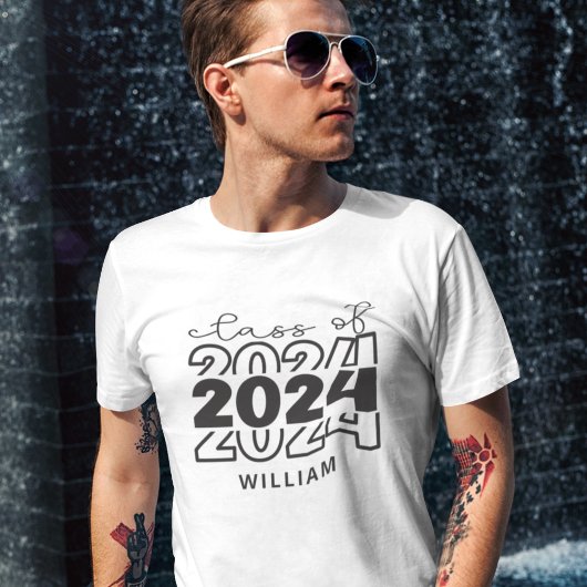 Klasse van 2024 senior met naam t-shirt