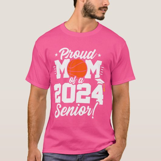 Klasse van 2024 - Seniorjaar - Basketbal Moeder -  T-shirt (Voorkant)