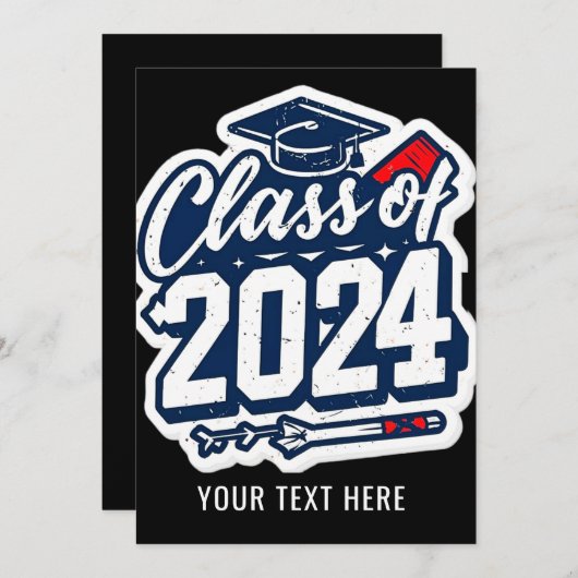 Klasse van 2024 studenten en docenten Afstuderen Kaart (Voorkant / Achterkant)