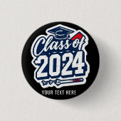 Klasse van 2024 studenten en docenten Afstuderen Ronde Button 3,2 Cm (Voorkant)