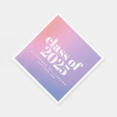 Klasse van 2024 Trendy Paarse Gradient Custom Afst Servet (Hoek)