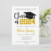 Klasse van 2024 uitnodiging (Staand voorkant)