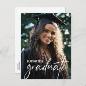 Klasse van 2024 University Afstuderen Foto Custom Aankondigingskaart (Voorkant / Achterkant)