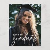 Klasse van 2024 University Afstuderen Foto Custom Aankondigingskaart (Voorkant)