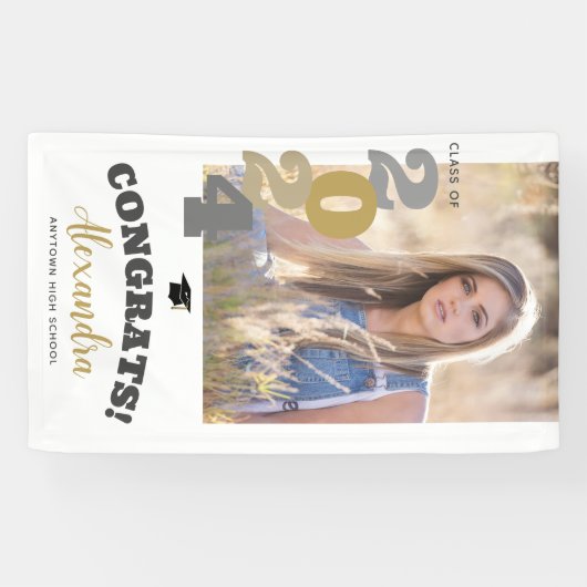 Klasse van 2024 Verticale Foto Afstuderen Banner (Horizontaal)