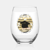 Klasse van 2024 wijnglas zonder voet (Voorkant)