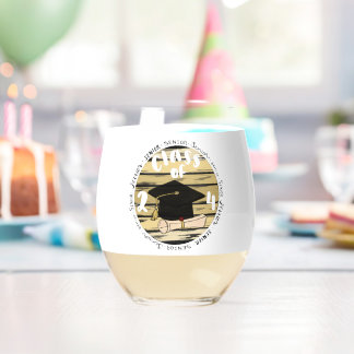 Klasse van 2024 wijnglas zonder voet