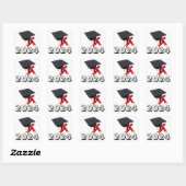 Klasse van 2024 Witte Pet Square Sticker van Janz (Vel)