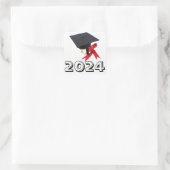 Klasse van 2024 Witte Pet Square Sticker van Janz (Tas)