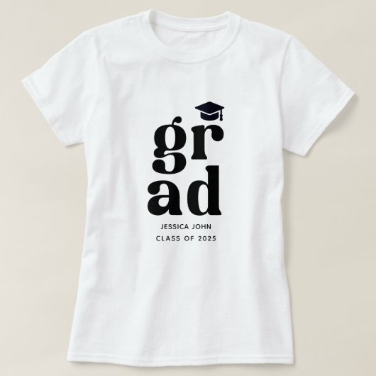 klasse van 2025 afstudeerder Afstuderen Ceremony p T-shirt (Design voorkant)
