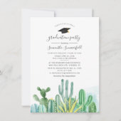 Klasse van 2025 Afstudeerder Cacti Planten Graduat Kaart (Voorkant)