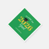 Klasse van 2025 Afstudeerder Eenvoudig Groen en Go Servet (Hoek)