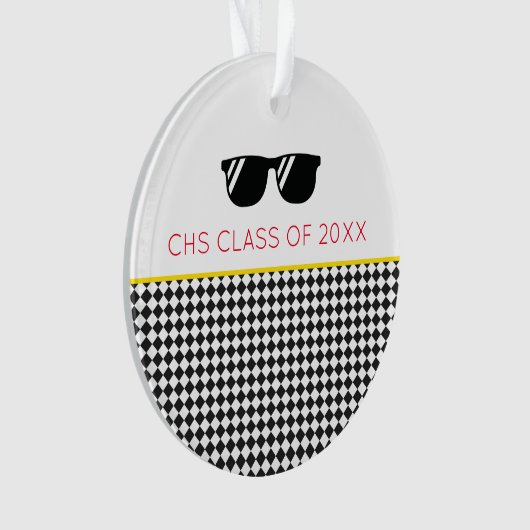 KLASSE VAN 2025 Afstudeerder NAAM School Kleuren Z Ornament (voorkant)