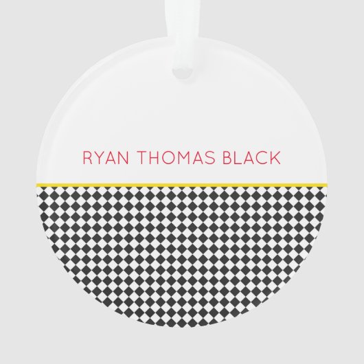 KLASSE VAN 2025 Afstudeerder NAAM School Kleuren Z Ornament (achterkant)