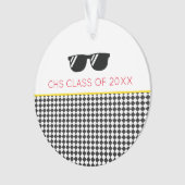 KLASSE VAN 2025 Afstudeerder NAAM School Kleuren Z Ornament (voorkant)