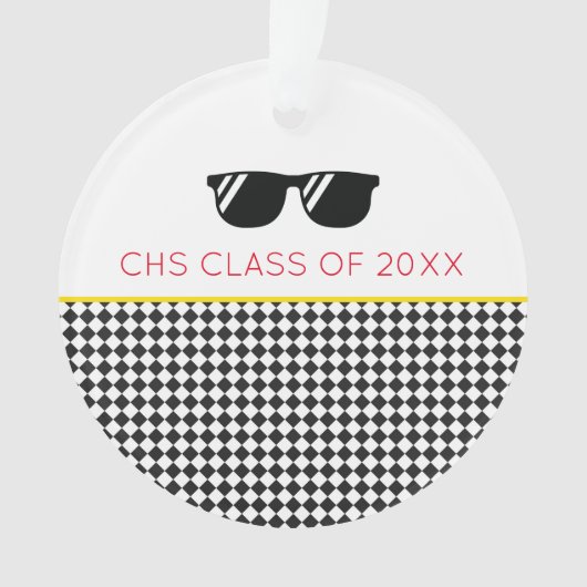 KLASSE VAN 2025 Afstudeerder NAAM School Kleuren Z Ornament (voorkant)