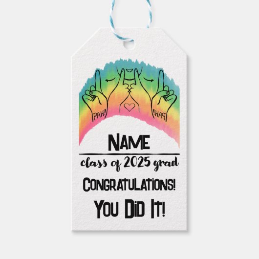 Klasse van 2025 Afstudeerder - PAH! Cadeaulabel (Voorkant)