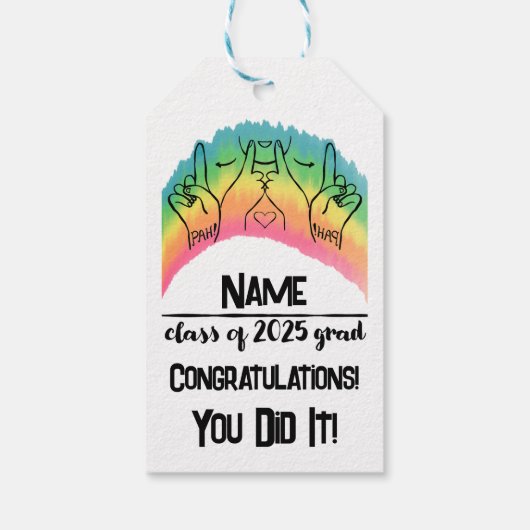 Klasse van 2025 Afstudeerder - PAH! Cadeaulabel (Achterkant)