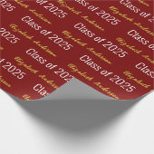 Klasse van 2025 Afstudeerder's volledige naam Deep Cadeaupapier (Hoek)