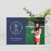 Klasse van 2025 Afstuderen 2 Photo Navy Afstuderen Aankondiging (Staand voorkant)