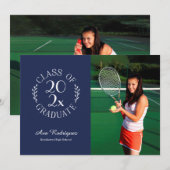 Klasse van 2025 Afstuderen 2 Photo Navy Afstuderen Aankondiging (Voorkant / Achterkant)