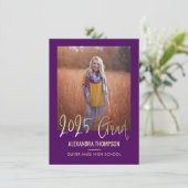 Klasse van 2025 Afstuderen Aankondiging & Uitnodig (Staand voorkant)