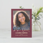 Klasse van 2025 Afstuderen Aankondiging & Uitnodig (Staand voorkant)