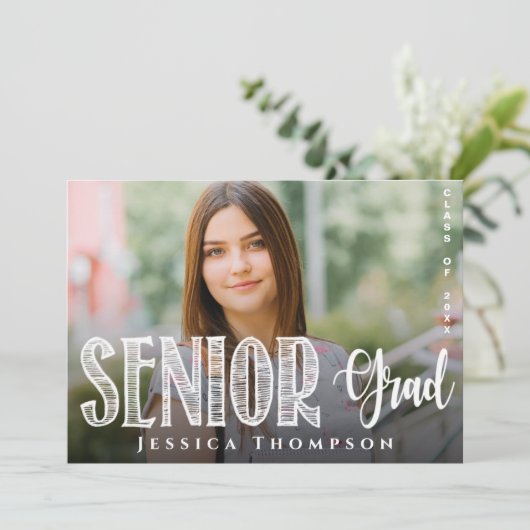 Klasse van 2025 Afstuderen Aankondiging Uitnodigin (Staand voorkant)