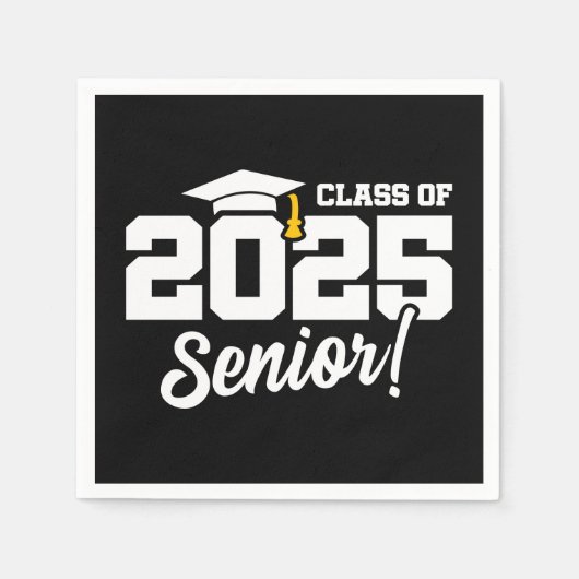 Klasse van 2025 Afstuderen Afstuderen Senior 2025 Servet (Voorkant)